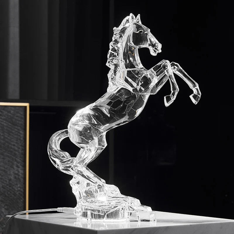 Luxury Crystal Horse Statue | Luxury Home Accessories | Heulog Glow