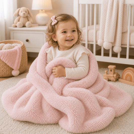 Luxury Faux Fur Baby / Toddler Blanket - Pink | Luxury Home Accessories | Heulog Glow