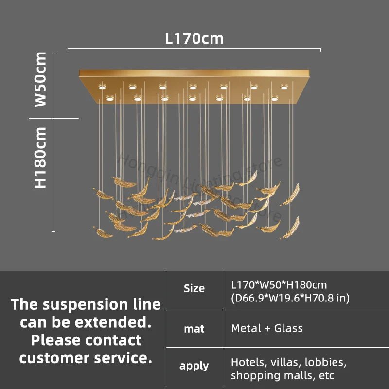 luxury Glass Hanging Led Chandelier | Luxury Home Accessories | Heulog Glow