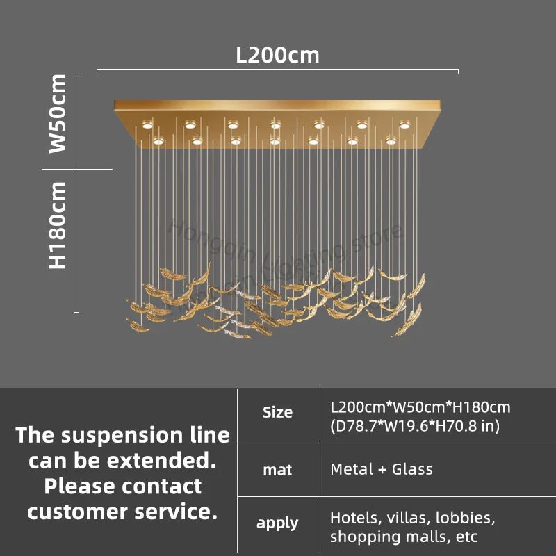 luxury Glass Hanging Led Chandelier | Luxury Home Accessories | Heulog Glow