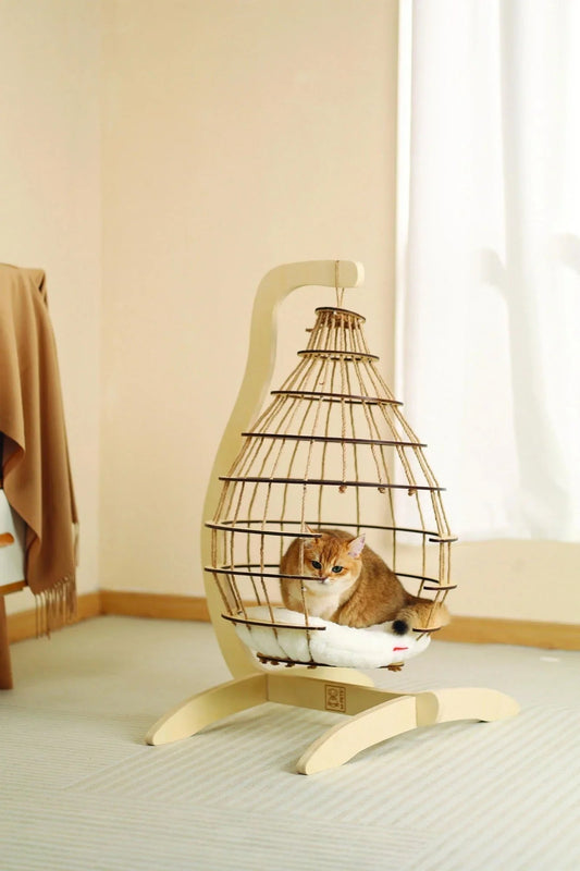 M-PETS Cloud Hanging Cat Bed With Cushion | Luxury Home Accessories | Heulog Glow