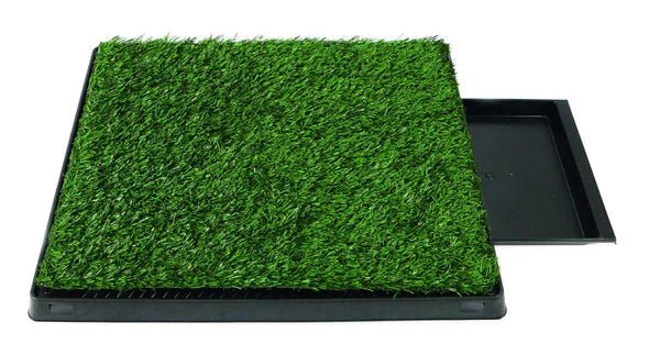 M-PETS Grass Mat Training Pad With Tray With Extra Refill | Luxury Home Accessories | Heulog Glow