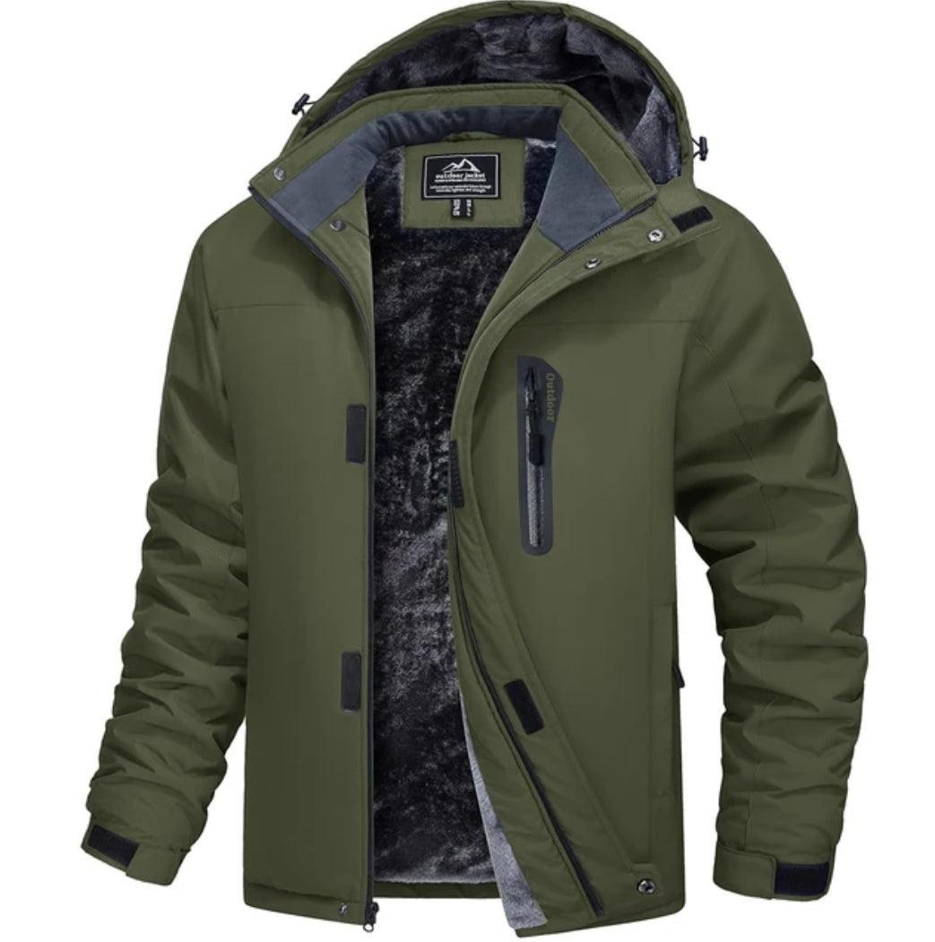 MAGCOMSEN Men's Fleece Thicken Jackets Waterproof Shell Hooded Coats Multi-pockets Winter Hiking Skiing Travel Jacket | Luxury Home Accessories | Heulog Glow
