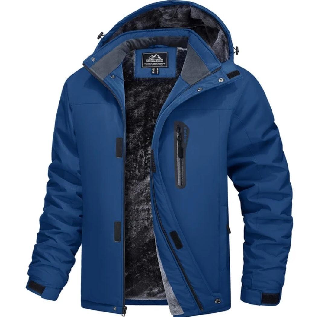 MAGCOMSEN Men's Fleece Thicken Jackets Waterproof Shell Hooded Coats Multi-pockets Winter Hiking Skiing Travel Jacket | Luxury Home Accessories | Heulog Glow