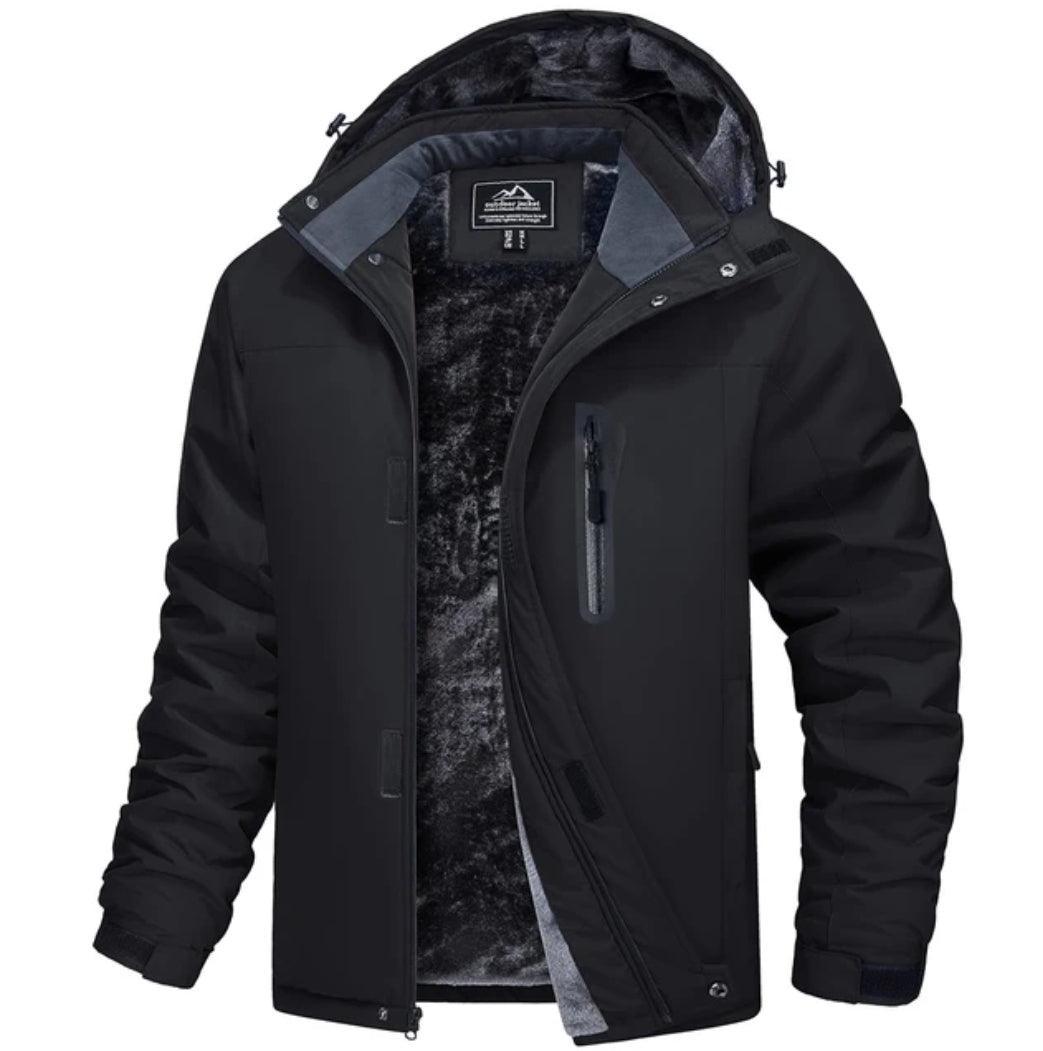 MAGCOMSEN Men's Fleece Thicken Jackets Waterproof Shell Hooded Coats Multi-pockets Winter Hiking Skiing Travel Jacket | Luxury Home Accessories | Heulog Glow