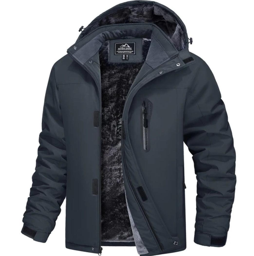 MAGCOMSEN Men's Fleece Thicken Jackets Waterproof Shell Hooded Coats Multi-pockets Winter Hiking Skiing Travel Jacket | Luxury Home Accessories | Heulog Glow