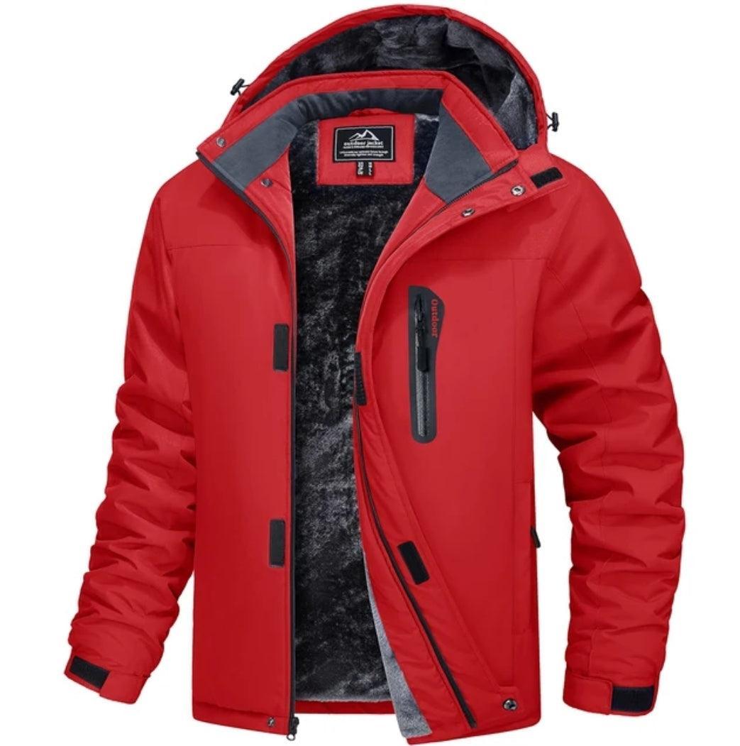 MAGCOMSEN Men's Fleece Thicken Jackets Waterproof Shell Hooded Coats Multi-pockets Winter Hiking Skiing Travel Jacket | Luxury Home Accessories | Heulog Glow