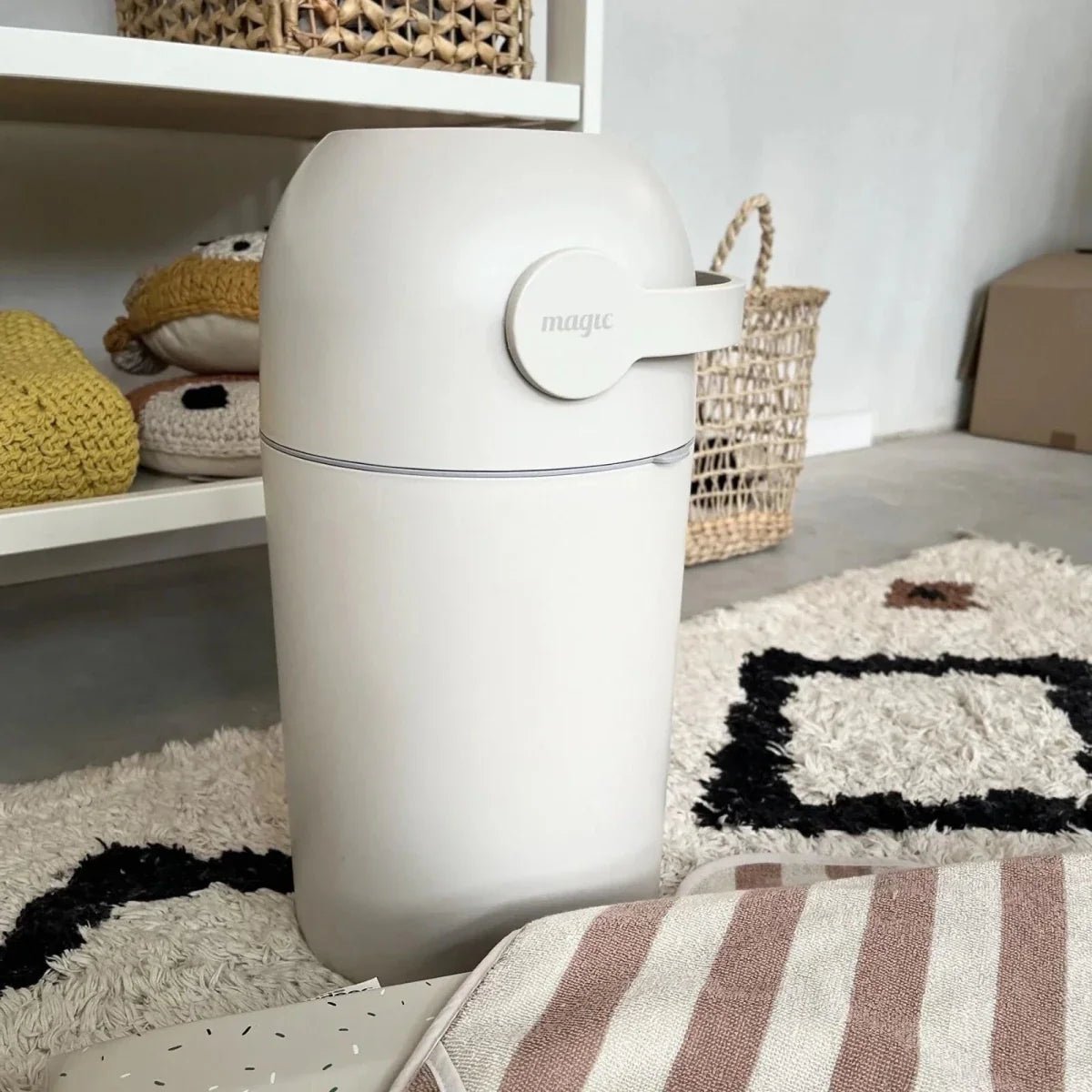 Magic Majestic Nappy Bin - Beige | Luxury Home Accessories | Heulog Glow