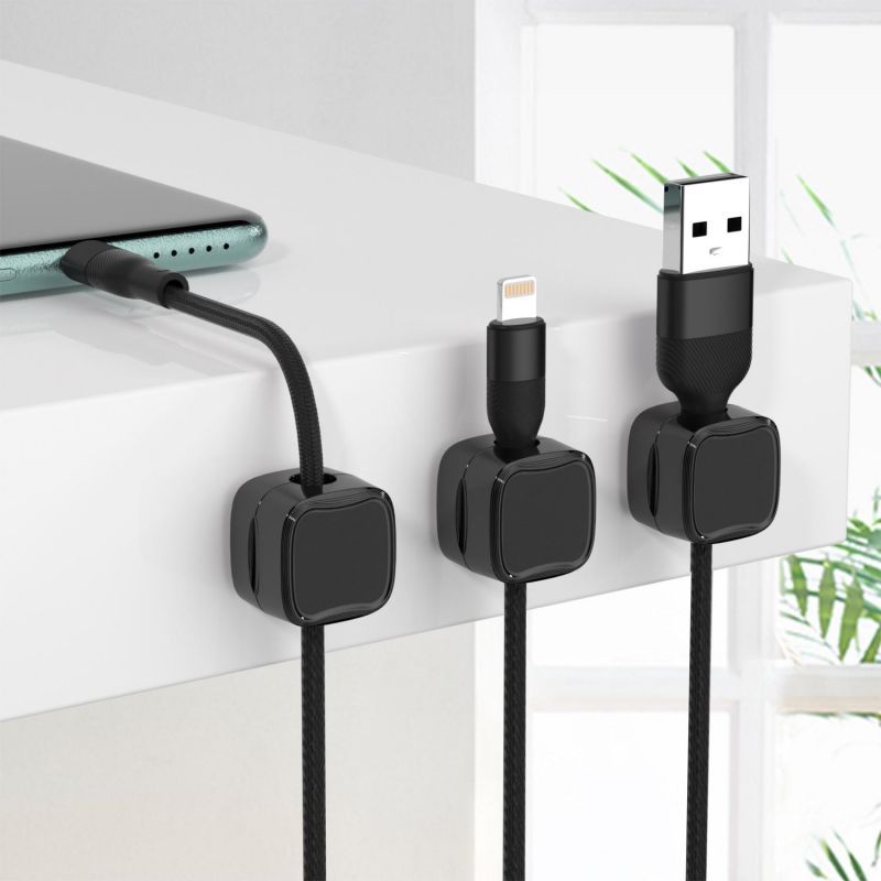 Magnetic Cable Clip Under Desk Cable Management Adjustable Cord Holder Wire Organizer And Cable Management Wire Keeper | Luxury Home Accessories | Heulog Glow