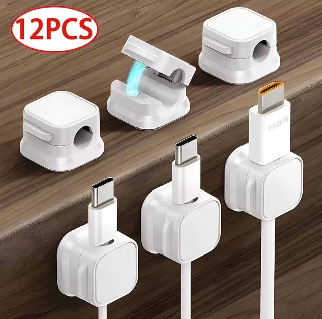 Magnetic Cable Clip Under Desk Cable Management Adjustable Cord Holder Wire Organizer And Cable Management Wire Keeper | Luxury Home Accessories | Heulog Glow