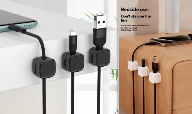Magnetic Cable Clip Under Desk Cable Management Adjustable Cord Holder Wire Organizer And Cable Management Wire Keeper | Luxury Home Accessories | Heulog Glow