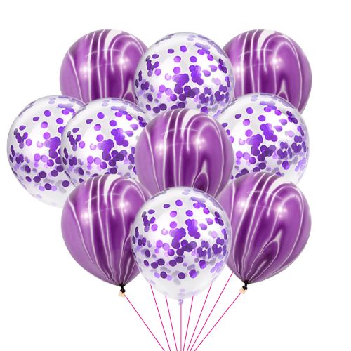 Colourfuls Agate Balloons - Round Latex for All Occasions - 40pcs Set