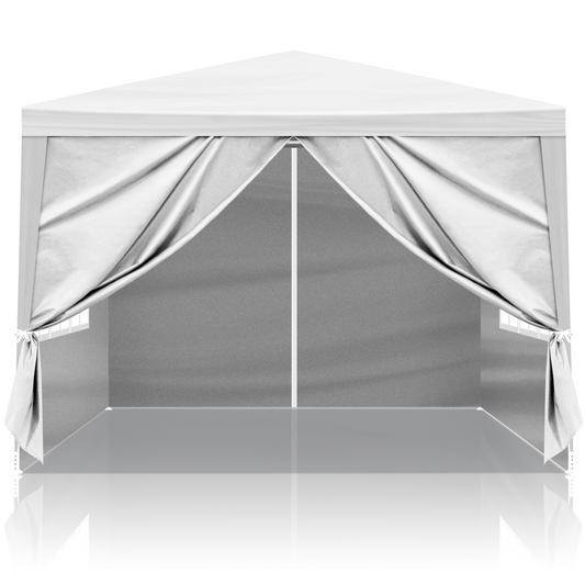 3 x 3m Four Sides Portable Home Use Waterproof Tent with Spiral Tubes White