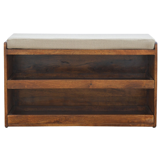 Artisan Furniture Solid Wood Mud Linen Pull out Shoe Bench