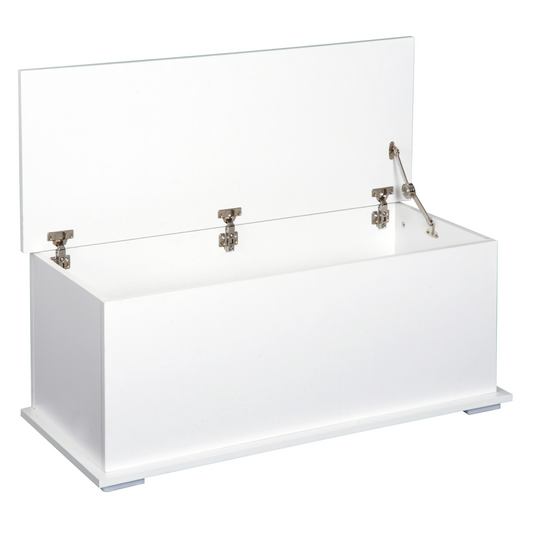 Storage Box Chest  Lid Keepsake Spacious Collection Chipboard -White