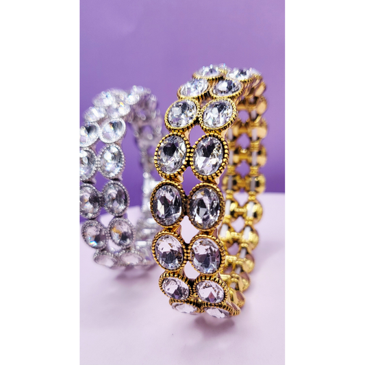 Oval Twin Row Crystal Bracelet