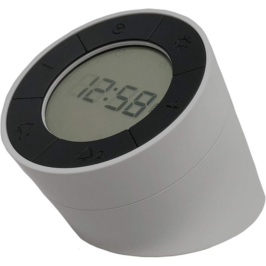 Acctim Jowie Dual Digital Alarm Clock/Nightlight Superbrite with Light Touch Sensor Grey