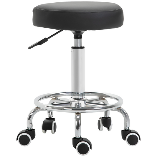 Adjustable Stool PU Leather and Footrest