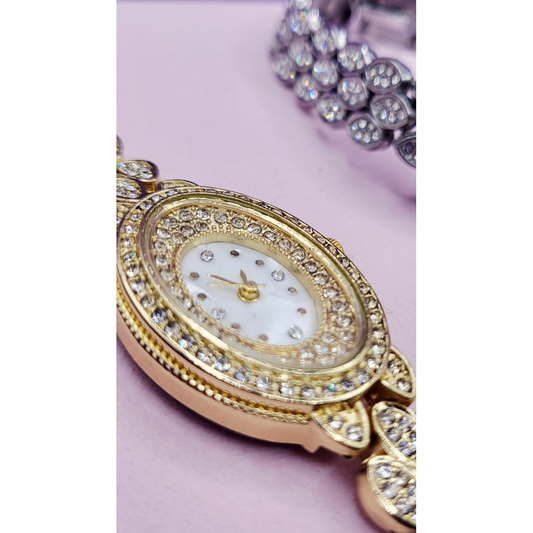 Crystal Oval Face Watch