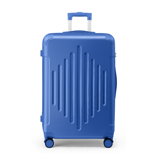 Premium ABS Luggage Suitcase with Non-TSA Lock – 24in Deep Blue