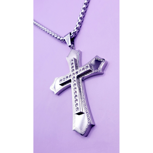 Luxe Silver Cross Necklace
