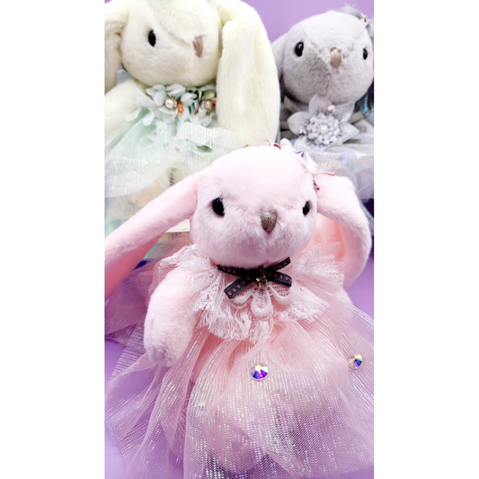 Softie Squad Bunny Rabbit Bag Charm Key Ring
