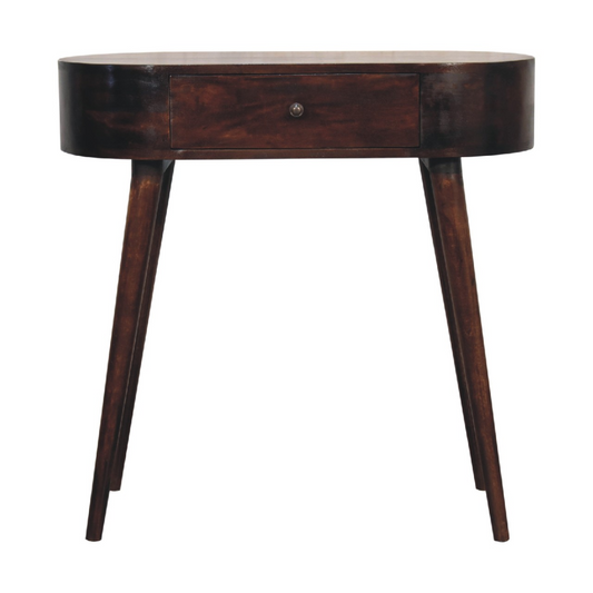 Artisan Furniture Solid Wood Albion Light Walnut Console Table, Brown, 1 Drawer