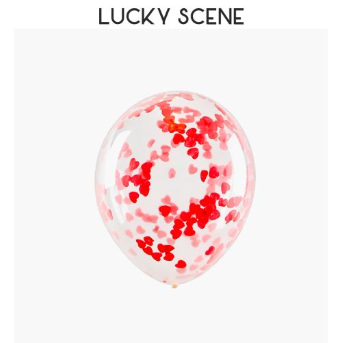 Lucky Scene 10-Inch Latex Confetti Balloons for Parties & Weddings