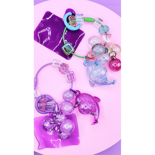Dolphin Bubble Keyring, Phone Charm & Bag Accessory