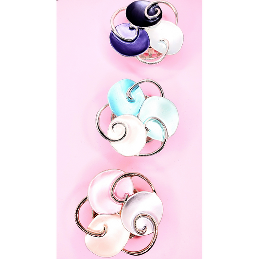 Abstract Magnetic Curls Brooch