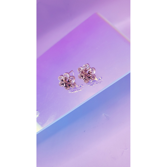 Snowflake Crystal Stud Earrings