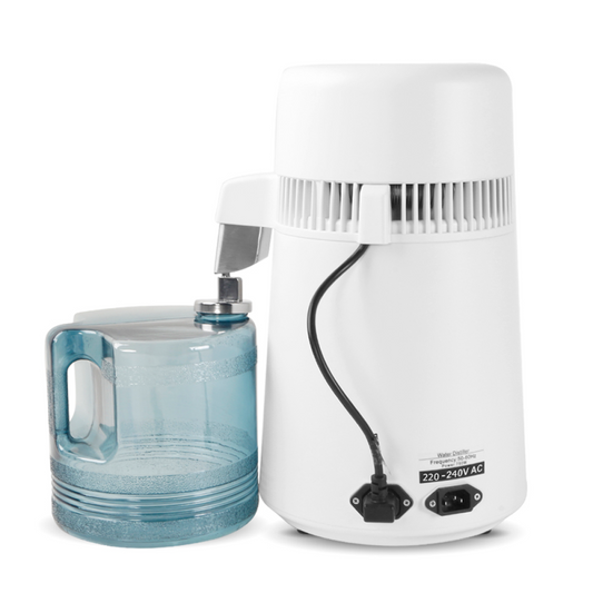 British Standard ZB-1 4L Distilled Water Machine 220V 750W with New Thermostat and Plastic Bottle (Natural Color)