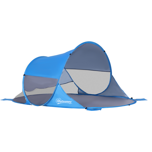Portable Automatic Pop Up Beach Tent Outdoor Camp Shelter Blue Outsunny