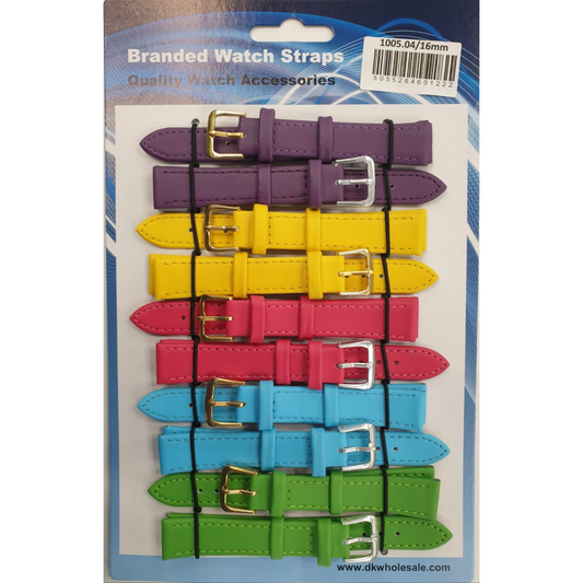 Leather Pastels Watch Straps Pk10 size 12mm 1005.04