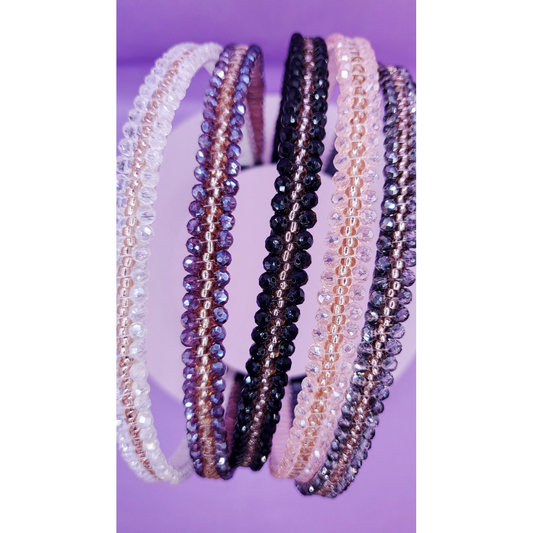 Crystal Gold Beaded Hair band