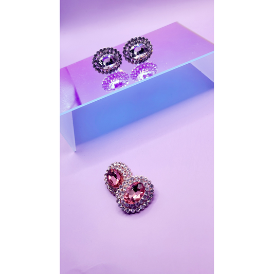 Luxe Crystal Non Pierced Clip On Earrings