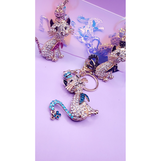 Top Hat Cat Key Ring