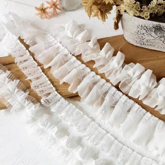 Chiffon Lace Ribbons - Eco-Friendly Decorative Trim Fabric 4cm