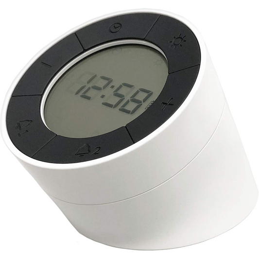 Acctim Jowie Dual Digital Alarm Clock/Nightlight Superbrite with Light Touch Sensor White