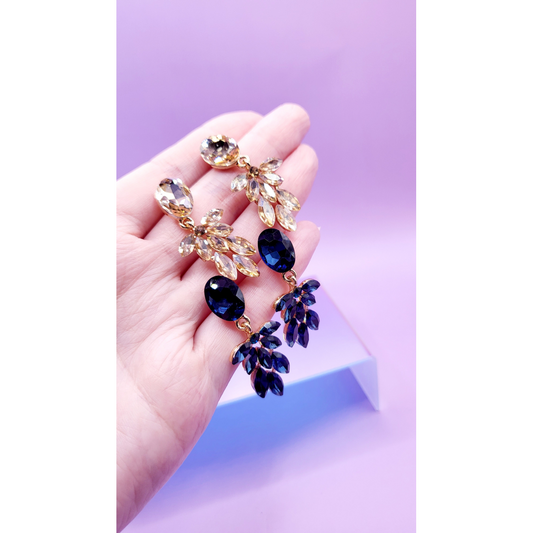 Glossy Crystal Drop and Dangle Earrings