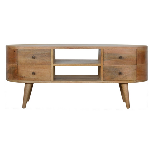 Artisan Furniture Solid Wood Rounded Entertainment Unit