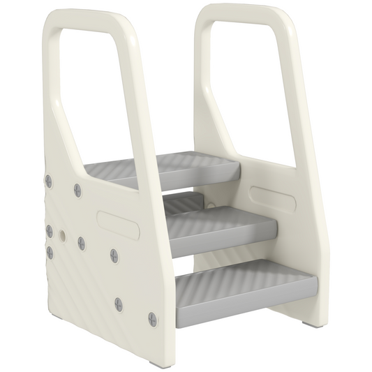 AIYAPLAY Toddler Tower, Adjustable 3 Step Kitchen Stool Helper for 2-5 Years