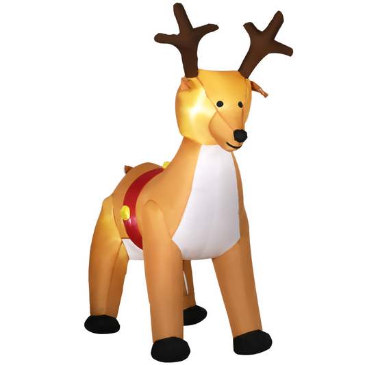 6ft Christmas Inflatable Reindeer Deco Xmas  Lights Indoor and Outdoor Animal