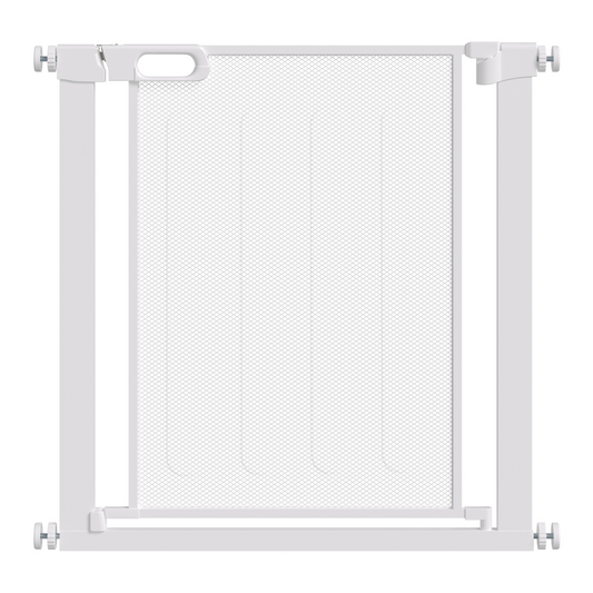 Pressure Fit Safety Gate for Stairs w/ Auto Close 75-82 cm - White Pawhut