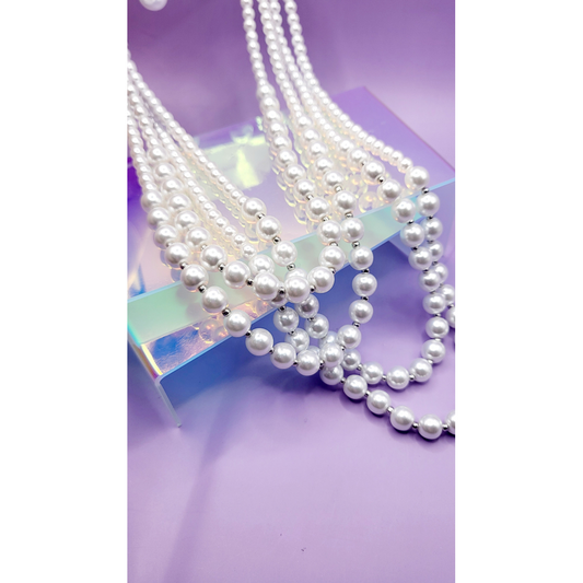 Lush Pearl Multi Layer Necklace & Earrings