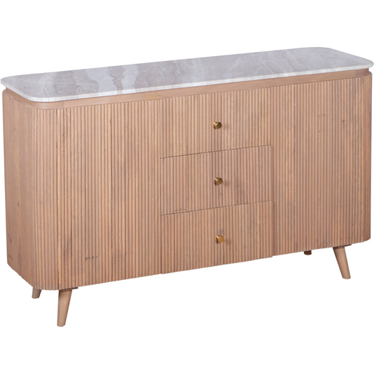 Ashford Natural Marble & Wood Extra Large Sideboard