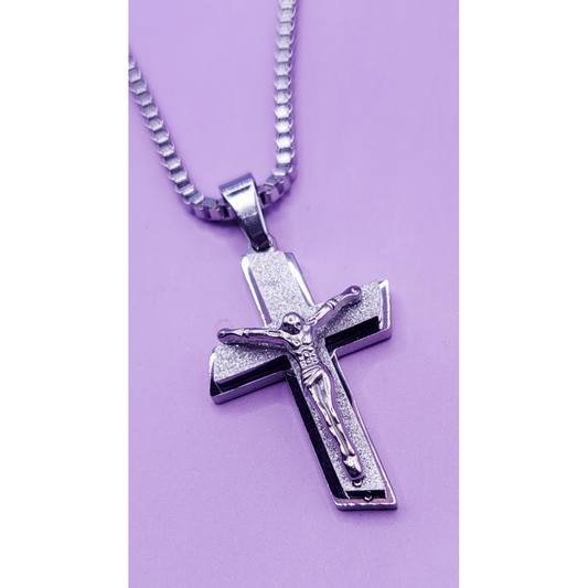 Classic Silver Cross Necklace