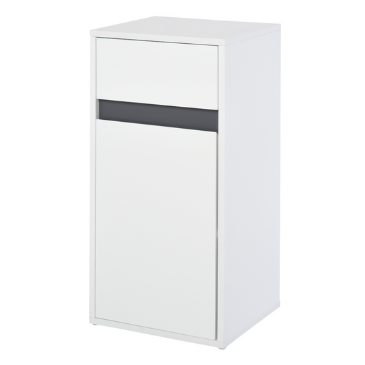 Modern Minimalistic Bathroom Storage Cabinet Drawer Shelf White