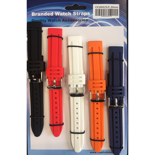 Heavy Duty rubber watch strap Multi-colour CV1003C-26