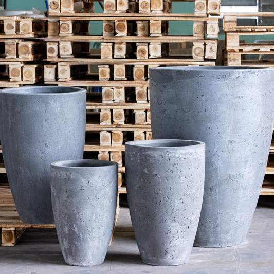 Vessara | Onyx Dusk – 68cm Extra Large Concrete Tall Vase Planter – 61L Round Plant Pot